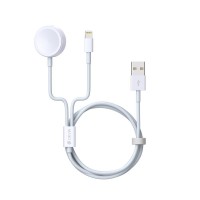  USB kabelis Devia Smart 2in1 Lightning+Apple Watch Wireless lādētājs 